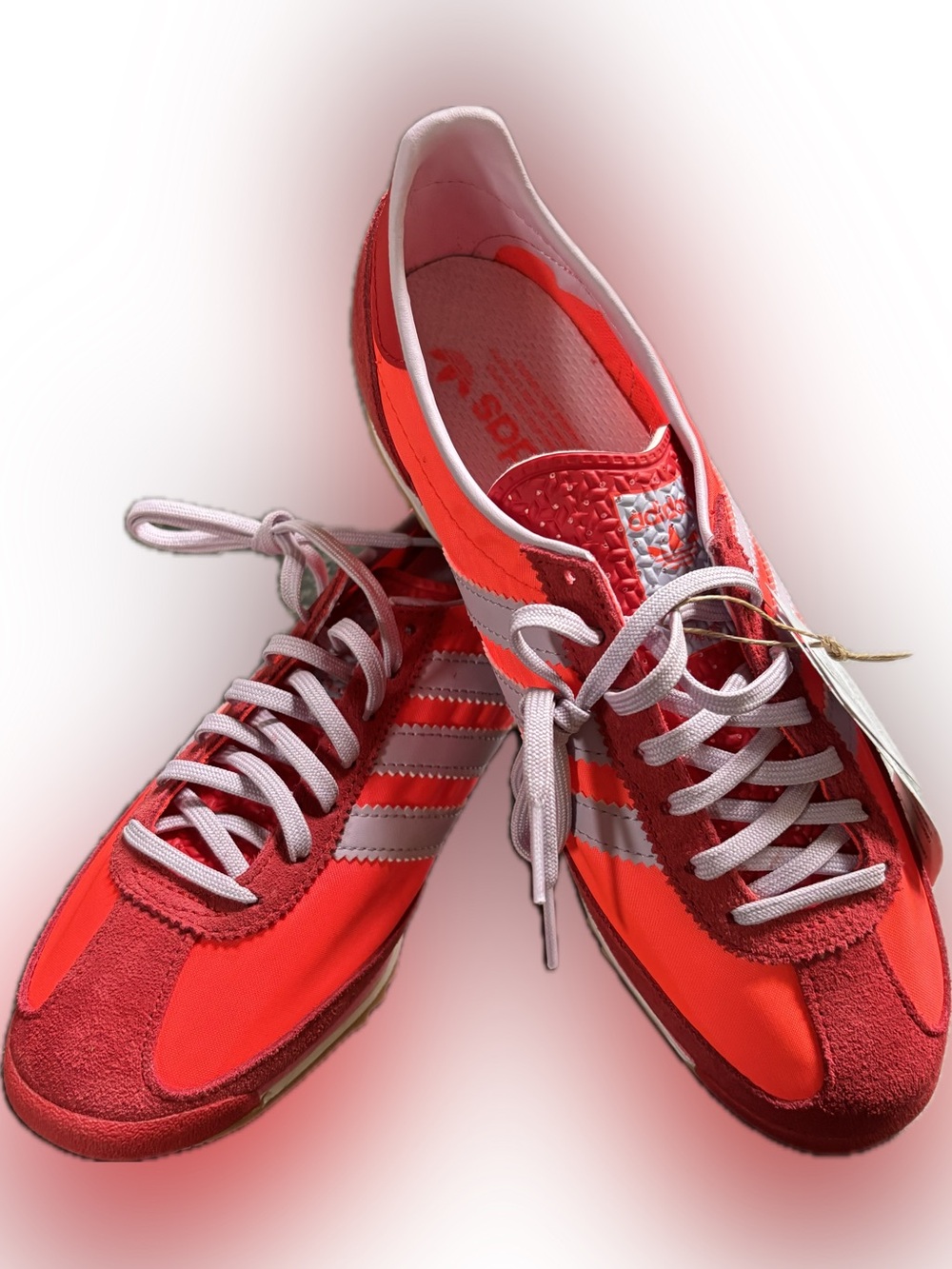Womens adidas SL 72 OG Athletic Shoe - Solar Red / Ice Lavender / Better Scarlet